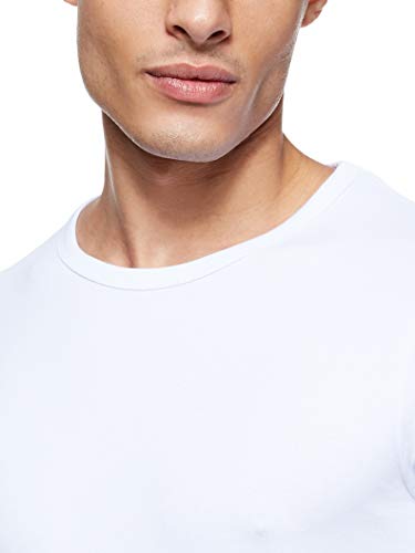 Jack & Jones Jones - Camiseta de manga corta con cuello redondo para hombre, color blanco (optical white), talla L