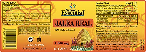 Jalea real 1000 mg. 60 cápsulas con levadura de cerveza