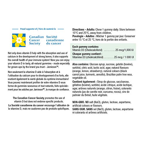 JAMIESON VITAMINA D3 GUMMIES 60 CARAMELLE