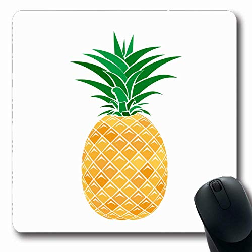 Jamron Mousepad OblongGreen Ananas Colorido Piña Plana Para Comida Bebida Color amarillo Delicioso Postre Dieta Comer Goma antideslizante Alfombrilla de ratón Oficina Computadora Portátil Juegos Ester