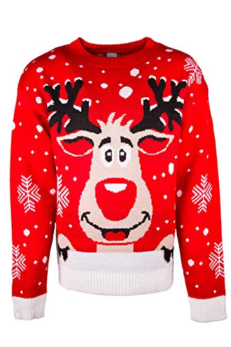 JAP Jersey Navideño Rodolfo el Reno - Ajuste Libre de picazón - Unisex - 519L