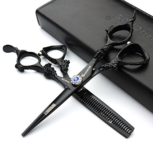 Japón 440 C modelado Studio tijeras peluquería profesional 6 pulgadas Herramientas de Modelado Set corte tijeras + tijeras de entresacar