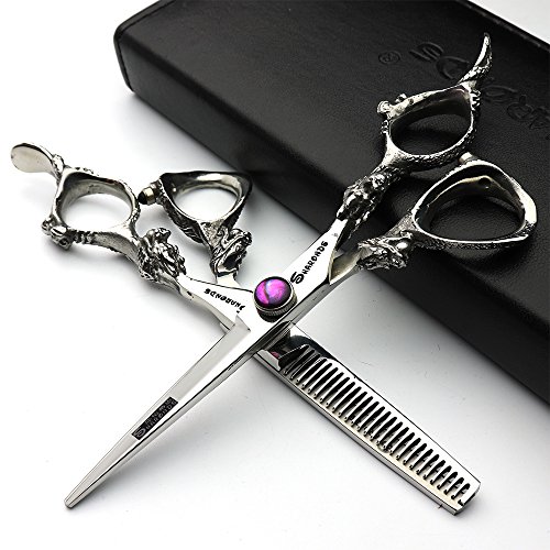 Japón 440 C modelado Studio tijeras peluquería profesional Tijeras de corte de 5,5 pulgadas herramientas de modelado Set + tijeras de entresacar