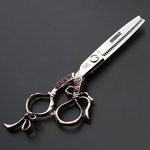 Japón 440 C Studio herramientas de modelado de peluquería profesional 6.0 pulgadas corte de pelo tijeras + tijeras de entresacar