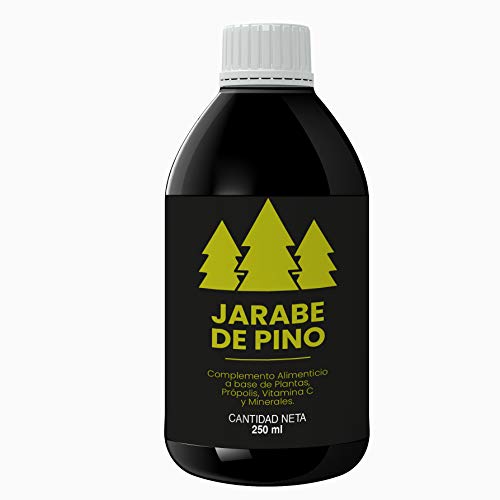 Jarabe de Pino|Complemento Alimenticio con Vitamina C , Propóleo y Minerales|Refuerza el sistema Inmune||Alivia los Síntomas de la Tos Mejorando las molestias en Pecho y Garganta| 100% Natural|250ml