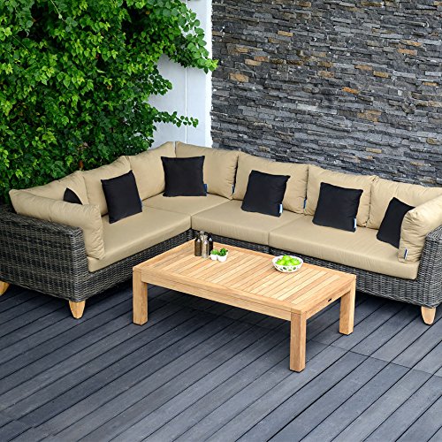 Jardín Lounge outliv. Sydney Lounge Juego de 6 piezas de aluminio/gefl. Gris de color marrón/arena 701249 – 874250