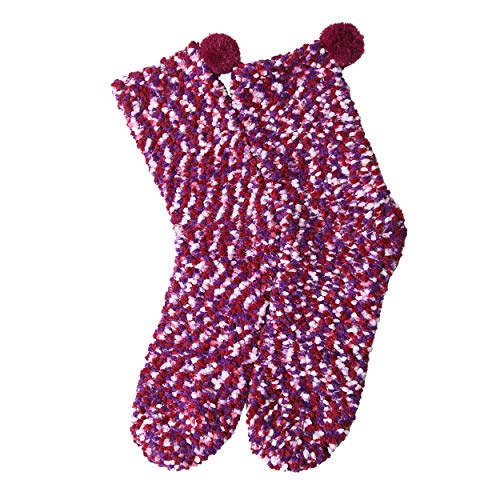 JARSEEN 2 Caja Regalo Navidad Calcetines Dia de san Valentin Super Suaves Cómodos Calentar Mujer DIY (2 Morado, EU 36-42)