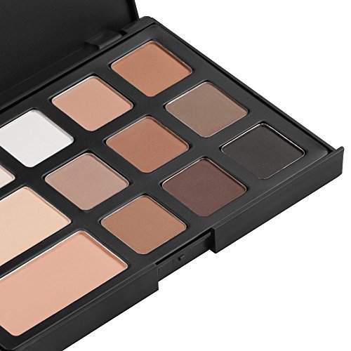 JasCherry 12 Colores Sombra De Ojos Paleta de Maquillaje Cosmética Incluye Polvo de Cejas