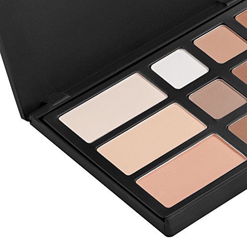 JasCherry 12 Colores Sombra De Ojos Paleta de Maquillaje Cosmética Incluye Polvo de Cejas