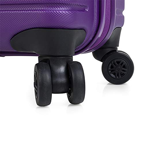 JASLEN - Maleta de Viaje Cabina Rígida 4 Ruedas Trolley ABS. Equipaje de Mano. Resistente y Ligera. Mango Asa y Candado. Tamaño Pequeño Low Cost. Calidad y Diseño. 73150, Color Morado