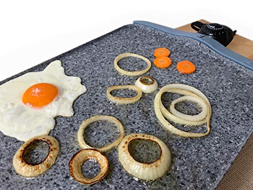 Jata GR600AM Plancha de asar, 2500 W, Granite, Gris y Azul