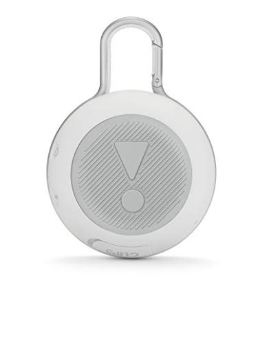 JBL Clip 3 Altavoz inalámbrico portátil con Bluetooth – Parlante resistente al agua (IPX7) – 10h de música continua – Blanco