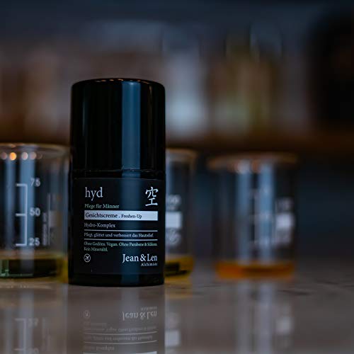 Jean & Len Hydro Crema facial para hombre, el concepto triple de hidratación con glicerina, ácido hialurónico y extracto de avena negro hidrata intensamente, 50 ml, 1 unidad