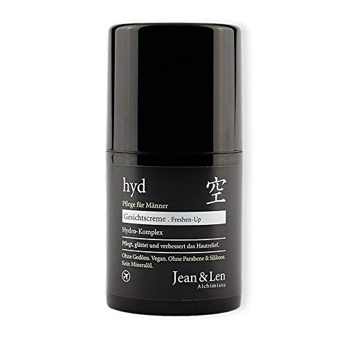 Jean & Len Hydro Crema facial para hombre, el concepto triple de hidratación con glicerina, ácido hialurónico y extracto de avena negro hidrata intensamente, 50 ml, 1 unidad