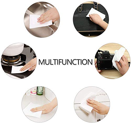 JEBBLAS Toallitas Secas de Algodón para Pieles Sensibles, Toallitas para Bebés, Toallitas de Maquillaje y Paños Desechables, 100 Toallitas