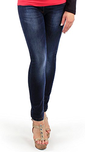 Jeggings de Maternidad, Lavado, Jeans Elásticos - Made in Italy (42, Oscuro)