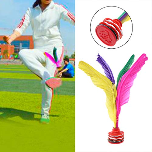 JERKKY Colorido Pluma Chino Jianzi pateando Shuttlecock Fitness Deporte Juguete Juego pie