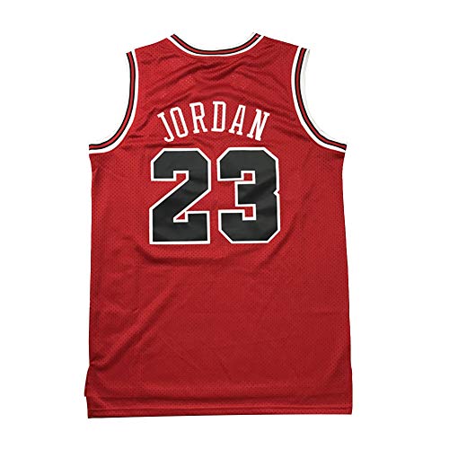 Jersey de Baloncesto Legend,23# Michael Jordan Chicago Bulls Bordado Transpirable Swingman Jersey, 90S Hip Hop Clothing Top de Camiseta para Fiesta (S-XXL)-Red-XXL