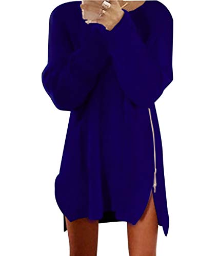 Jersey Largo Mujer Oversize Jerseys de Punto Mujer Largos Sueter Vestido Jersey Cremallera Señora Gordos Ancho Invierno Sweaters de Mujer Sweater Tejido Jerséis de Mujer Suéter Jerséy Sueteres 4XL