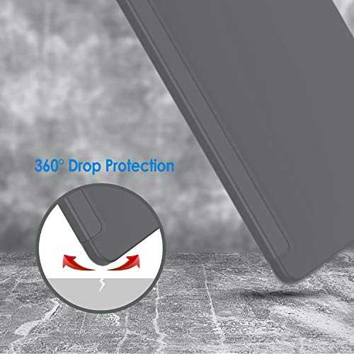 JETech Funda Compatible iPad Pro 11 Pulgadas Modelo 2018, (No para el Modelo 2020), Compatible con Pencil, Smart Cover Auto-Sueño/Estela, Gris Oscuro