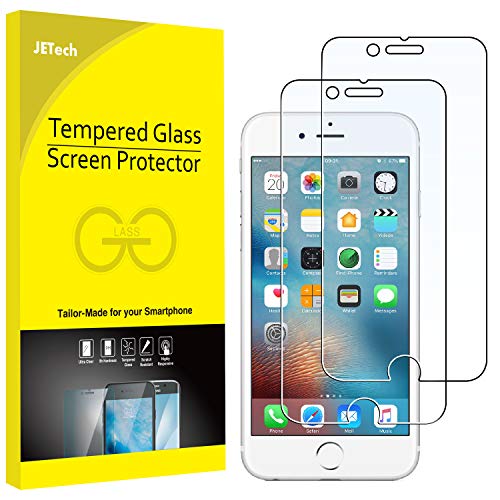 JETech Protector de Pantalla para iPhone 6s y iPhone 6, Vidrio Templado, 2 Unidades
