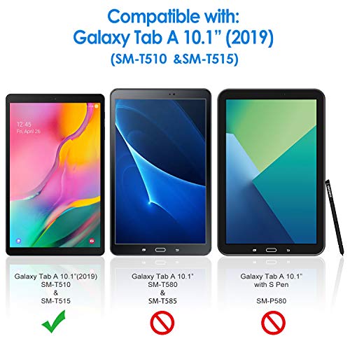 JETech Protector Pantalla Compatible Galaxy Tab A 10.1 2019 (SM-T510/T515), Cristal Vidrio Templado