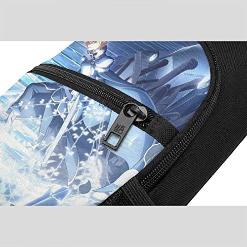 JHUIK Sword Art Online Alicization Bolso bandolera Impermeable Bandolera Multifuncional Compacta Mochila en el pecho Bolso bandolera de viaje para hombres y mujeres