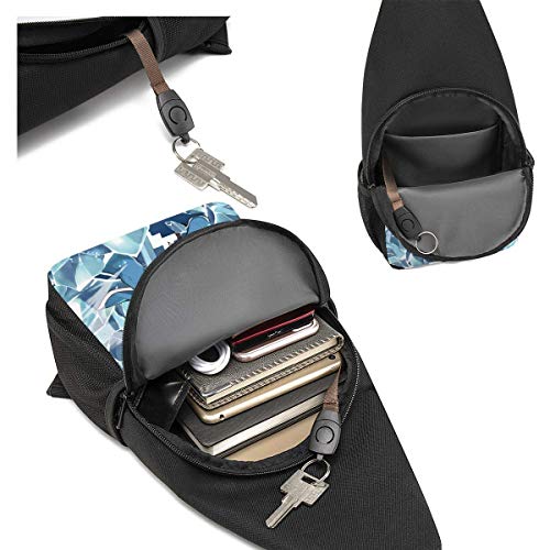JHUIK Sword Art Online Alicization Bolso bandolera Impermeable Bandolera Multifuncional Compacta Mochila en el pecho Bolso bandolera de viaje para hombres y mujeres