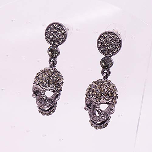 Jia Hu 1 par de pendientes de Halloween lindos de calavera de Halloween pendientes de fantasía para niñas y mujeres