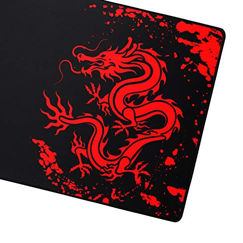 JIALONG Grande Alfombrilla de Ratón Ordenador XXL (900x400x3mm) Speed Gaming Mouse Pad con Superficie de Tela Suave, precisión y Velocidad mejoradas, diseñada para Videojuegos Gamers