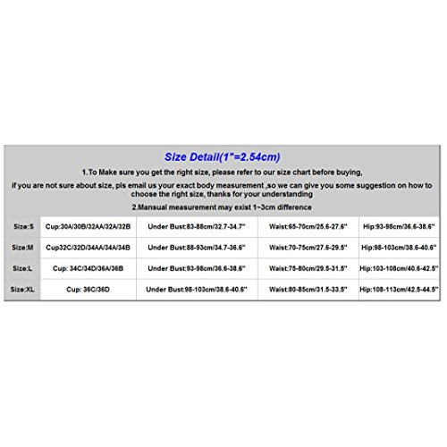 JiaMeng Bikini 2018,Sujetador Regular Acolchado Mujer Tanga Tanga Bikini Traje de baño Dos Piezas Traje de baño (S, Rosado)