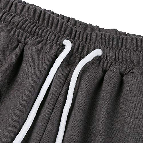 JiaMeng Hombre Sudaderas con Capucha Impreso con Estampado de Invierno Pantalones Top Conjuntos Chándal con Traje Deportivo(Gris Oscuro,L)