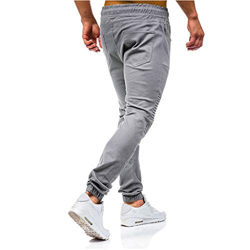JiaMeng Pantalones de Trabajo Estilo Cargo para Hombre Pantalones Largos de pantalón de Trabajo Multibolsillos sólidos al Aire Libre Ocasionales para Exteriores Acampar Senderismo (XXL, A1~Gris)