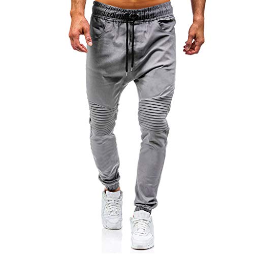 JiaMeng Pantalones de Trabajo Estilo Cargo para Hombre Pantalones Largos de pantalón de Trabajo Multibolsillos sólidos al Aire Libre Ocasionales para Exteriores Acampar Senderismo (XXL, A1~Gris)