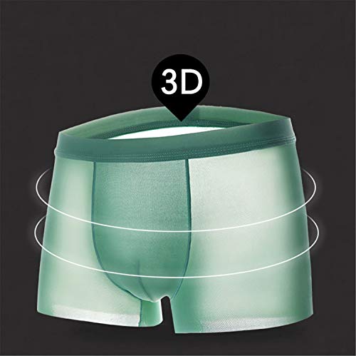 JIER Calzoncillos Boxer, Ropa Interior De Algodón, Resistentes, Suaves, con Elástico Cómodo, para Hombres, Lisos (Negro,Large)