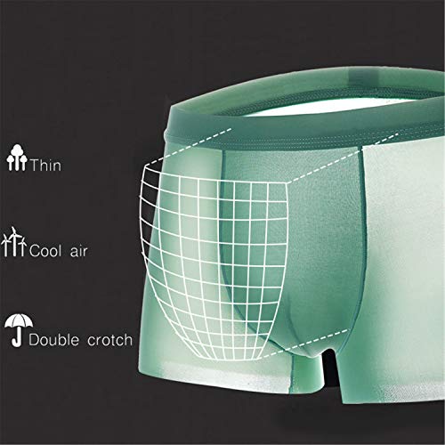 JIER Calzoncillos Boxer, Ropa Interior De Algodón, Resistentes, Suaves, con Elástico Cómodo, para Hombres, Lisos (Negro,Large)