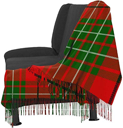 JJsister Bufandas de Mujer,Bufanda Chales para Mujer, Winter Warm Wrap Shawl Clan Douglas Tartan Print Scarves Blanket Scarf For Women Men
