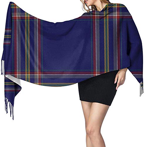 JJsister Bufandas de Mujer,Bufanda Chales para Mujer, Winter Warm Wrap Shawl Clan Douglas Tartan Print Scarves Blanket Scarf For Women Men