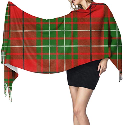 JJsister Bufandas de Mujer,Bufanda Chales para Mujer, Winter Warm Wrap Shawl Clan Douglas Tartan Print Scarves Blanket Scarf For Women Men