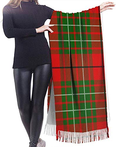 JJsister Bufandas de Mujer,Bufanda Chales para Mujer, Winter Warm Wrap Shawl Clan Douglas Tartan Print Scarves Blanket Scarf For Women Men