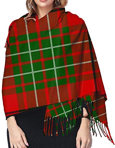 JJsister Bufandas de Mujer,Bufanda Chales para Mujer, Winter Warm Wrap Shawl Clan Douglas Tartan Print Scarves Blanket Scarf For Women Men