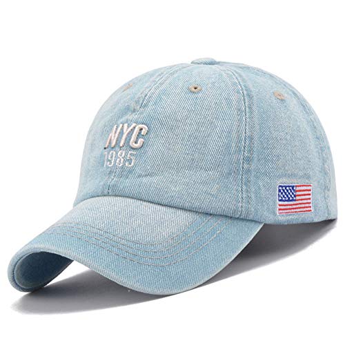 JKYJYJ Marca Denim Gorra De Béisbol Hombres Mujeres Bordado Letra Jeans Snapback Sombrero Casquette Verano Deportes EE.UU. Hip Hop Cap Gorras