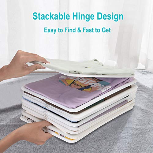 JMT Armario organizadores, Camiseta Organizador Organizador Armario de Ropa Camisa Puente de Almacenamiento Junta Pila, (Pack de 20)