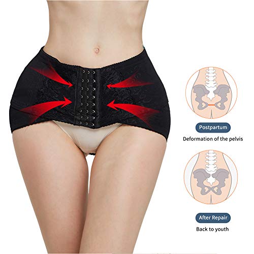 JMung Faja Cinturon Pélvico Postparto Caderas para Mujer y Maternidad, Transpirable Ajustable Cinturón Sacroilíaca para Alivio del Dolor de Articulación SI, Cadera,Negro,L
