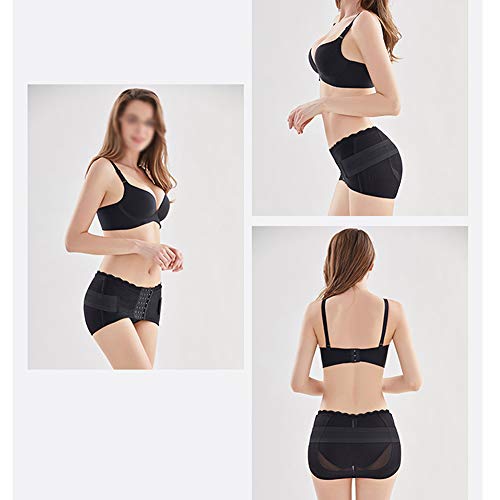 JMung Faja Cinturon Postparto Reductora Recuperación Transpirable Elástico Después Parto, Soporte pélvico Cinturón Faja para la Mujer y Maternidad,Negro,L