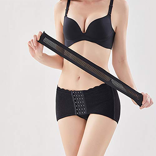 JMung Faja Cinturon Postparto Reductora Recuperación Transpirable Elástico Después Parto, Soporte pélvico Cinturón Faja para la Mujer y Maternidad,Negro,L