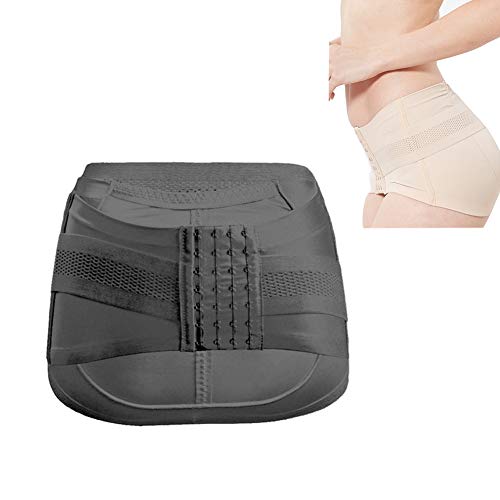JMung Faja Cinturon Postparto Reductora Sacroiliaco Cintura Moldeadora para Mujer Maternidad Recuperación, Transpirable Elástico Postpartum Soporte Pélvico Cinturón Faja,Negro,L