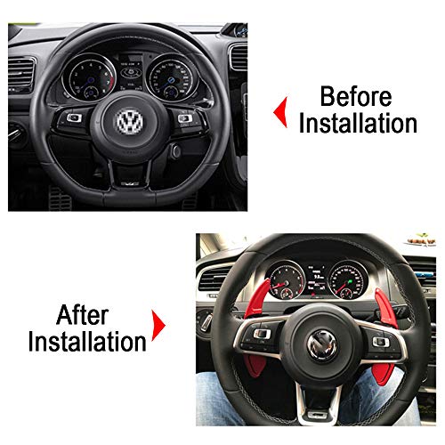 JNXZHQCBP Accesorios de la Etiqueta de la Paleta del Volante del automóvil. para Volkswagen Golf Polo GTI R Line MK7 MK7 Autopartes