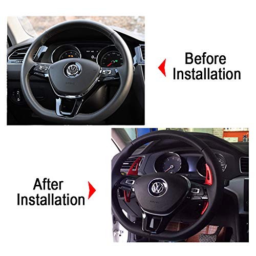 JNXZHQCBP Volante de automóvil Alargado Palanca de Cambio Palanca de timón de aleación de Aluminio. para Volkswagen Golf 7 MK7 Polo MK6 Autopartes