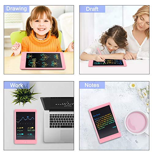 JOEAIS Tableta de Escritura LCD Color 8,5 Pulgadas Doodle Tabler de Escritura electrónica Tablero de Dibujo Digital Tableta de Dibujo gráfico Adecuado para niños, hogar, Escuela, Oficina (Rosado)